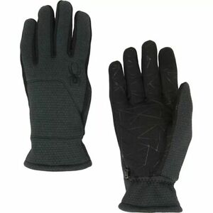 Spyder Men's Winter Gloves Black Size Medium M Encore Fleece Backer $35 #945
