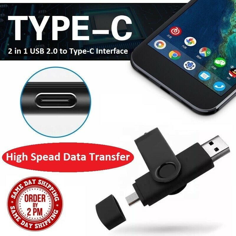 1TB 2TB TYPE-C USB 2 in 1 Flash Pen Drive Memory Stick Android/Samsung/PC/Mac