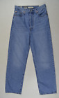 new LEVIS RIBCAGE STRAIGHT Ankle WORN IN JEANS W27 L29 size 8-10 high waist rise