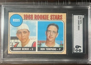 1968 Topps Rookie Stars Johnny Bench Ron Tompkins #247 Cincinnati Reds SGC 6 - Picture 1 of 2