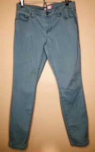 Pantalones de mezclilla ajustados ajustados azul aguabi 8 cremalleras y botones 5 bolsillos hasta el tobillo - Imagen 1 de 8