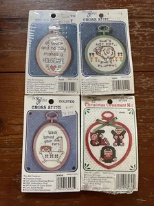 Konvolut 4 Vintage The New Berlin Co. Gezählte Kreuzstich gerahmte Sets VERSIEGELT/NEU - Bild 1 von 5