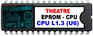 Theatre Of Magic Pinball Machine - CPU Rom 1.3 [U6] [Bally / Williams] EPROM - Picture 1 of 1