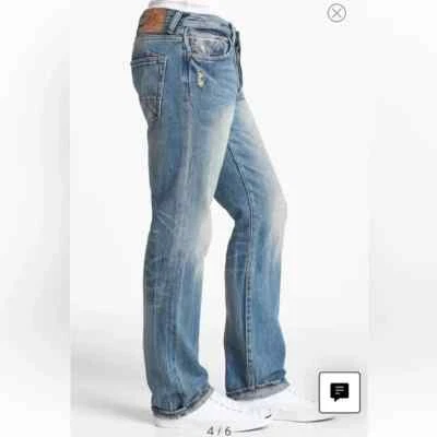 PRPS синяки, никогда не сломанный прямые штанины Selvedge джинсы размер 36 - Изображение 1 из 4
