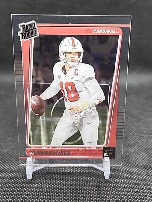 Tanner McKee - 2023 Chronicles Draft Picks - Clearly Donruss Rated Rookie - RC - Image 1 of 2