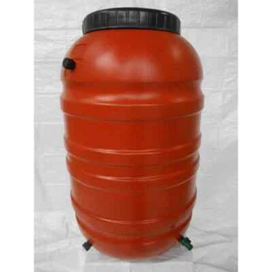 55 Gal Rain Barrel Outdoor Water Storage Container Bin Drum Heavy-Duty Screening - Picture 1 of 12