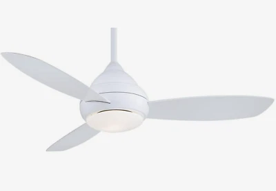 Minka  F476L-WH Concept I Wet White 52" Outdoor Ceiling Fan Wall Control NEW - Image 1 of 4