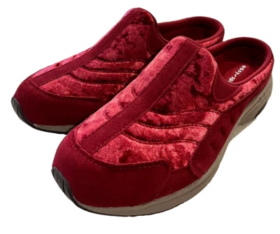 Easy Spirit размер 7,5 время в пути 567 женщин бордовый красный бархат скольжения на мул новый - Изображение 1 из 4