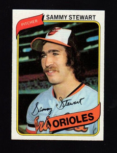 1980 Topps SAMMY STEWART Baseball Card 119 Baltimore Orioles