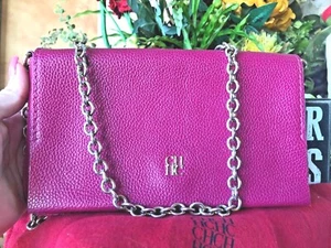CH CAROLINA HERRERA FLAP CLUTCH CROSSBODY HANDBAG - Picture 1 of 7