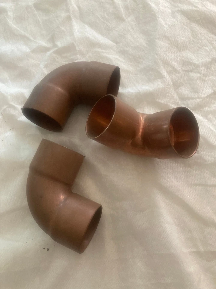 Lot of 3 Open Box New 2" inch x 2" inch 90° Degree Copper Elbow C x C Fitting - Image 1 of 1