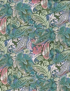 Tela de algodón con estampado de cachemira de Peter Pan Fabrics 1 yarda - Imagen 1 de 2