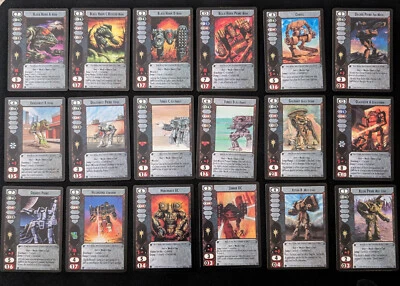 Battletech CCG Commander's Edition Complete Com/Unc Clan Mech Card Set 52x cards - Image 1 of 3