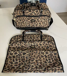 Vintage PIERRE CARDIN 2 Piece Garment Bag & Carry On Duffle With Shoulder Strap - Picture 1 of 23