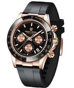PAGANI DESIGN PD 1664 ROSE GOLD CHRONOGRAPH Men's Watch Waterproof PD-1664 - Picture 1 of 7