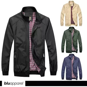 Mens Jacket Smart Causal Bomber Jacket Men Spring Jackets for Men UK Black Navy - Picture 1 of 21