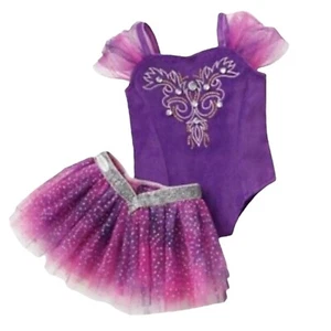 American Girl Sugar Plum Fairy Purple LEOTARD & TUTU Ballet Outfit Rhinestones - Picture 1 of 7