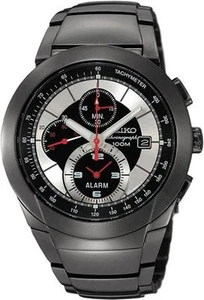 Seiko Chronograph Tachymeter 100M Men's Watch SNAB35P1 - Picture 1 of 3