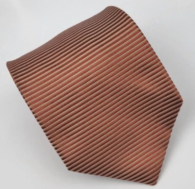 Gravata masculina Canda de seda listras douradas vermelhas 58 x 3,5/8 - Imagem 1 de 4