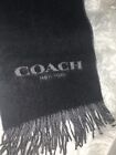 Coach Wool & Cashmere Signature  Scarf Black & Gray ~ Never Used