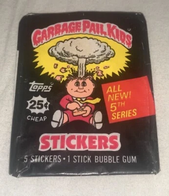 Original 1986 ✨ Garbage Pail Kids ✨ series 5 wax pack *wrappers* 25c - Image 1 of 4