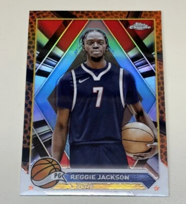 2024 Topps Chrome Reggie Jackson Orange Basketball Refractor #168 Denver Nuggets - Image 1 of 2