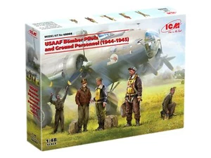 USAAF Bombardero Pilotos y Personal de Tierra (1944-1945) Escala Kit 1/48 ICM 48088 - Imagen 1 de 12