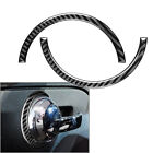Interior Door Handle Ring Trim Cover For Fiat 500 12-15 Black 2pcs Carbon Fiber