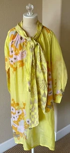 Mini Vestido YVONNE S Arco Floral Hecho a Mano de Lino Talla S M L XL Amarillo $650 - Imagen 1 de 17