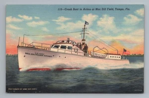 Mac Dill Field Crash Boat Action Brig Gen William Mitchell Vintage Postcard - Picture 1 of 2