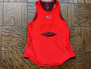 NIKE Air Dri-Fit Run Canotta Running Donna Taglia SMALL Rosso - Foto 1 di 4