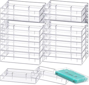 30 Pcs Audio Cassette Storage Cases Plastic Cassette Tape Cases Blank Voice Reco - Picture 1 of 12