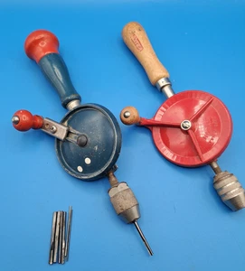 2 Taladros Batidor de Huevos, Companion funciona bien y Stanley Nº 1220B con Brocas para reparación - Imagen 1 de 17