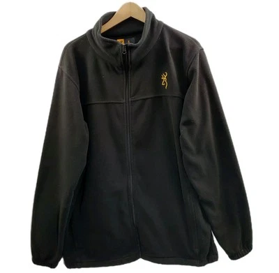 Browning Jacket Men's Fleece Large L Black Full Zip W/ Pockets  - Image 1 of 4