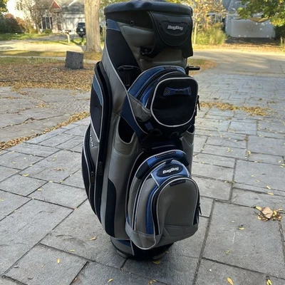 Bag Boy 左轮手枪 XP 手推车包全长分隔板+水槽黑色/煤炭/罗雅 — 第 1/4 张图片