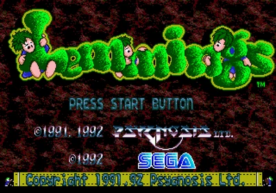 Lemmings - Sega Genesis Game - Image 1 of 4