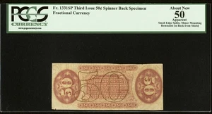 FR# 1331 Fractional 1864 Union Currency 50c Civil War Specimen 3rd Issue PCGS 50 - Picture 1 of 4