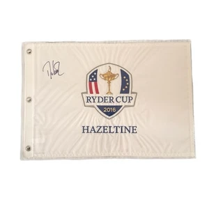 NEW Signed 2016 Team USA Ryder Cup Flag Golf Flag Autographed Davis Love - Foto 1 di 6