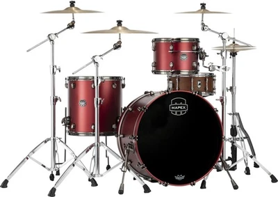 Mapex Saturn Evolution Hybrid Powerhouse 3-piece Shell Pack - Tuscan Red - Image 1 of 3