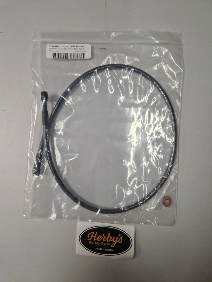 Magnum BP Harley-Davidson Des ABS UP 34" 10mm Straight Brake Line Softail Dyna - Image 1 of 1