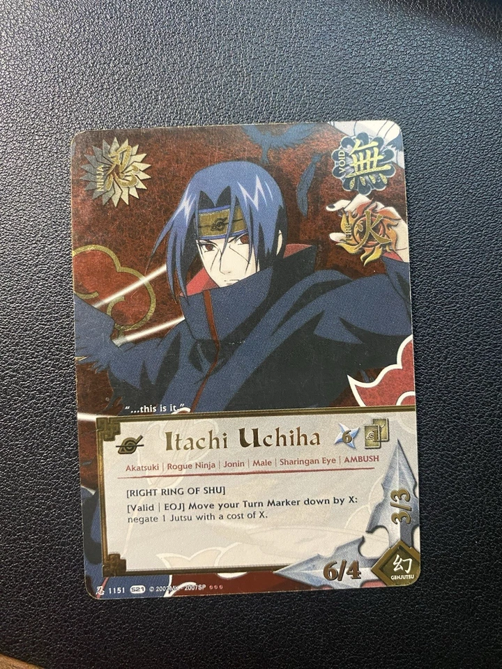 Naruto CCG Itachi Uchiha - N-1151 - Super Rare Shattered Truth Holo Foil - Image 1 of 2