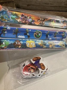 Super Mario Party Slap Bracelets & Stickers 50 Pcs - Picture 1 of 3