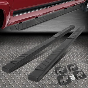 FOR 19-24 SILVERADO SIERRA CREW CAB BLACK 5" FLAT SIDE STEP BAR RUNNING BOARD - Picture 1 of 6