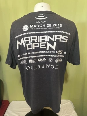 Fokai Marianas Open 2015 Jiu Jitsu Competitor 男式灰色衬衫大号关岛哈法 — 第 1/2 张图片