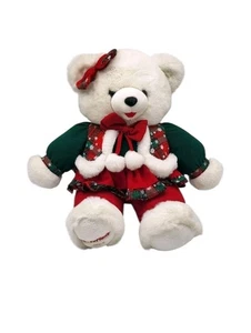 Snowflake 1994 Teddy Bear Plush Stuffed Animal Christmas Holiday Festive Dress - Picture 1 of 15