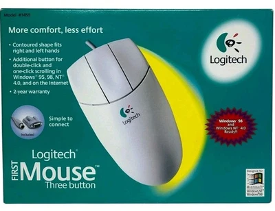 Brand New - Logitech First Mouse 3-Button PS/2 - Sealed - Image 1 of 3