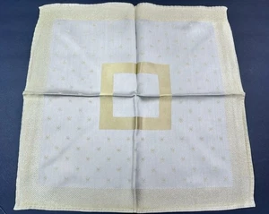 "Juego de 12 servilletas vintage damasco beige y dorado grandes 19"" estrellas reversibles finas" - Imagen 1 de 7