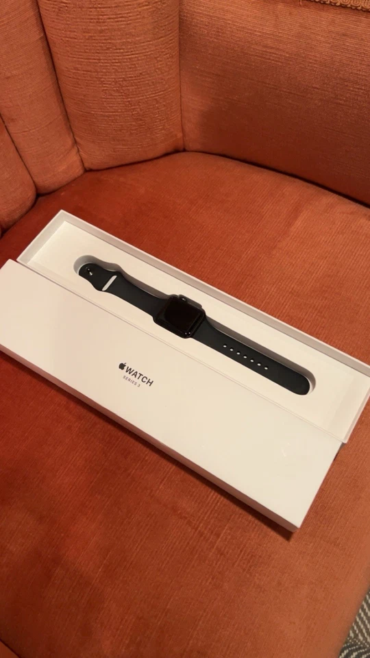 Apple Watch Series 3 38mm Space Gray Aluminum Case with Black Sport Band - Image 1 of 1