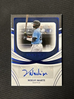 2022 Immaculate Baseball Signatures NOELVI MARTE Auto Blue Sapphire 4/7 SSP - Image 1 of 2
