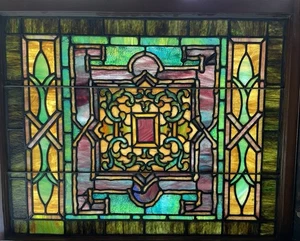 Vintage Stained Glass Window - Picture 1 of 9